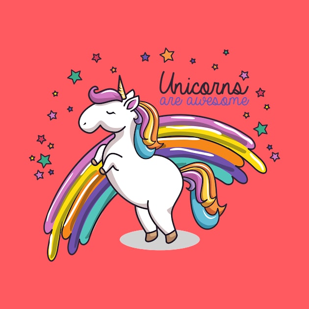 Unicorns Are Awesome by Vegan Squad