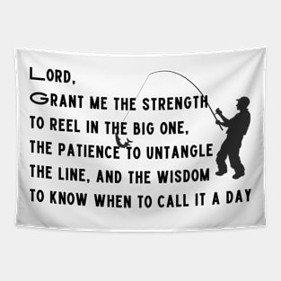 Serenity Fishing Prayer Tapestry