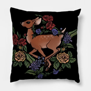 Moody Autumn Deer Pillow