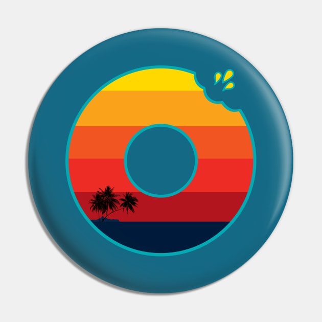 retrowave donut Pin by necroembers art