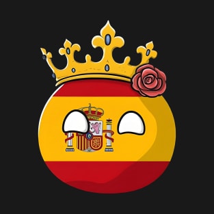 Spain Flag Queen King Monarch Rose Isabelle Spainish Polandball Countryball T-Shirt