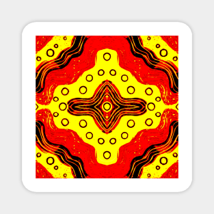Pattern in Red and Yellow Magnet