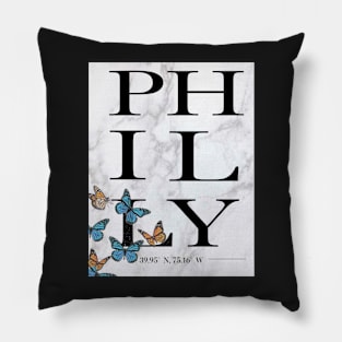 philly with butterfly Pillow