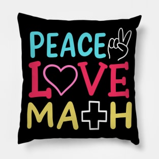 Peace Love Math Pillow