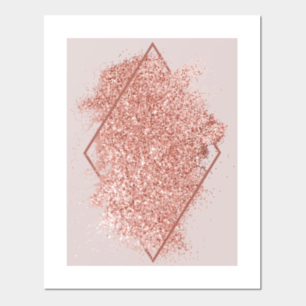 Rose Gold Glitter Geometric Art Rose Gold Posters And Art Prints Teepublic Uk The possibilities for this collection of. rose gold glitter geometric art