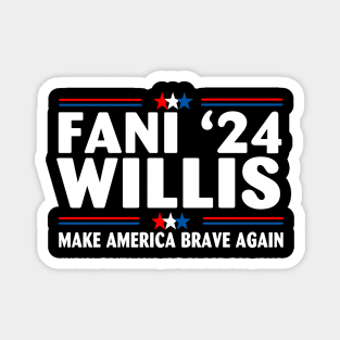 Fani WIllis Make America Brave Again US Flag Magnet