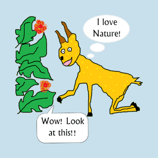 Nature-Loving Deer - Typographical Design T-Shirt