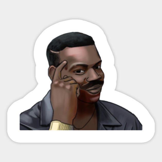 Funny Meme Black Guy Thinking Meme Black Guy Thinking Meme Sticker Teepublic Uk