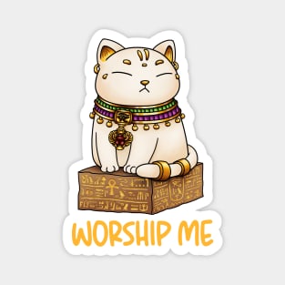 Egyptian Cat God Bastet Worship Me Magnet