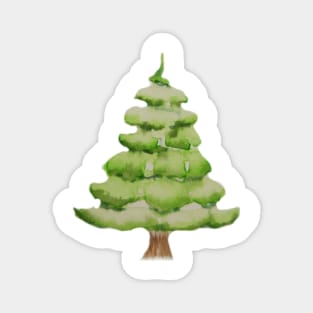 Fir tree Watercolor Magnet