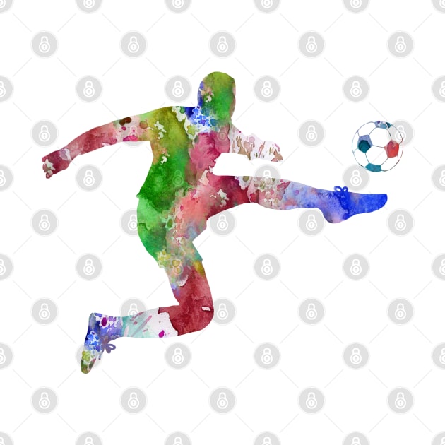 Man Soccer Player by RosaliArt