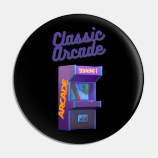 Classic Arcade Gamer Apparel Pin