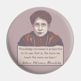 H. P. Blavatsky Portrait and Quote Pin