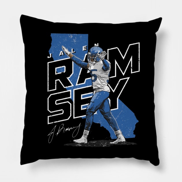 Jalen Ramsey Los Angeles R Player Map Pillow by MASTER_SHAOLIN