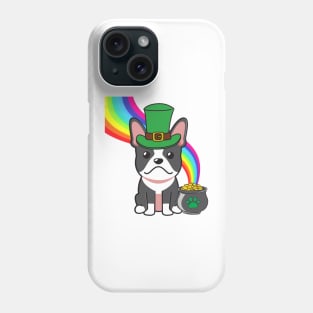 Funny french bulldog celebrates st patricks day Phone Case