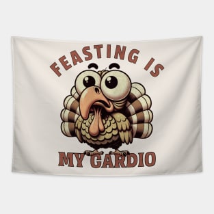 Humor Turkey Funny Thanksgiving Textured Grunge Design Tapestry