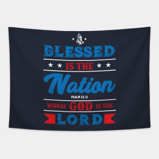 Blessed is the nation whose god is the lord Tapestry