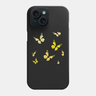 Yellow Butterfly Pattern Phone Case