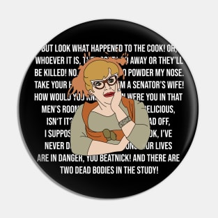 Mrs Peacock’s Clue Quotes Pin