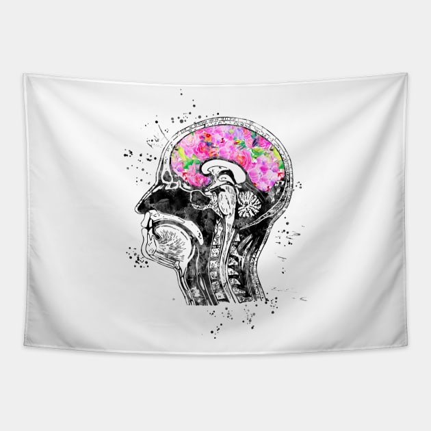 Head anatomy Tapestry by RosaliArt