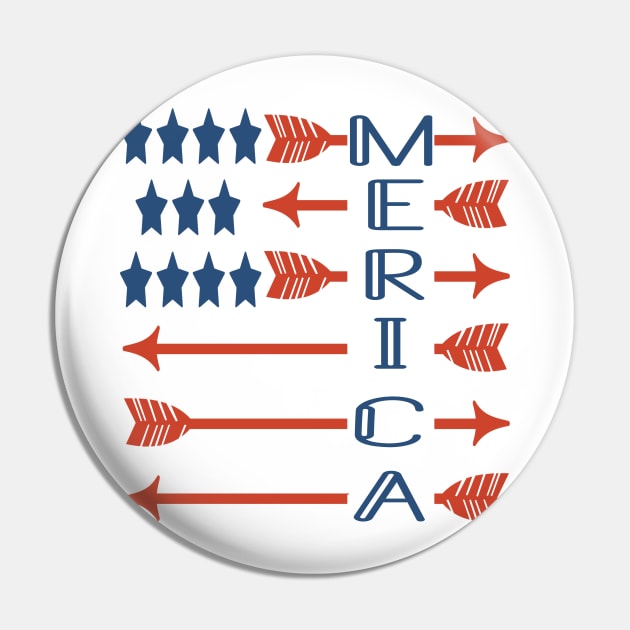 Merica American flag arrows 4th of July memorial day Pin by Marcekdesign