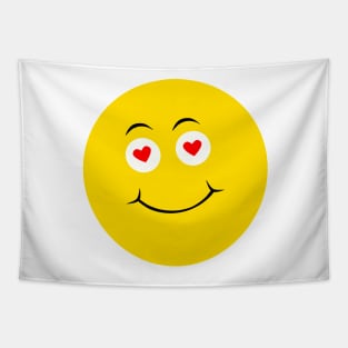 Emoji - love kiss face Tapestry