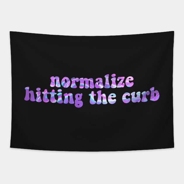 Normalize Hitting The Curb Bumper Tapestry by yass-art