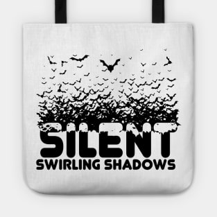 Bats Swarm Gift Halloween Silent SHadow Cool Art Bats Tote