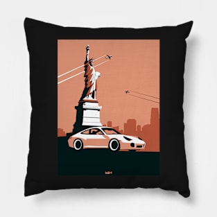 911 996 in New York (Red Dusk) Pillow