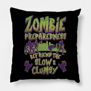 Zombie Preparedness Funny Zombie Design Pillow