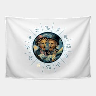 ZODIAC Gemini - Astrological GEMINI - GEMINI - ZODIAC sign - Van Gogh style - 15 Tapestry