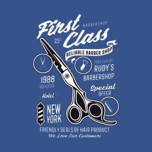 Barber Shop Vintage Design T-Shirt