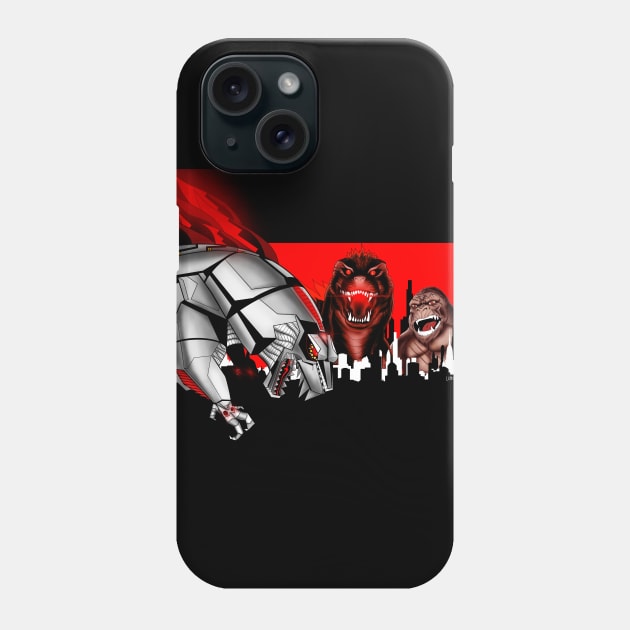 titans in the kaiju fight Phone Case by jorge_lebeau