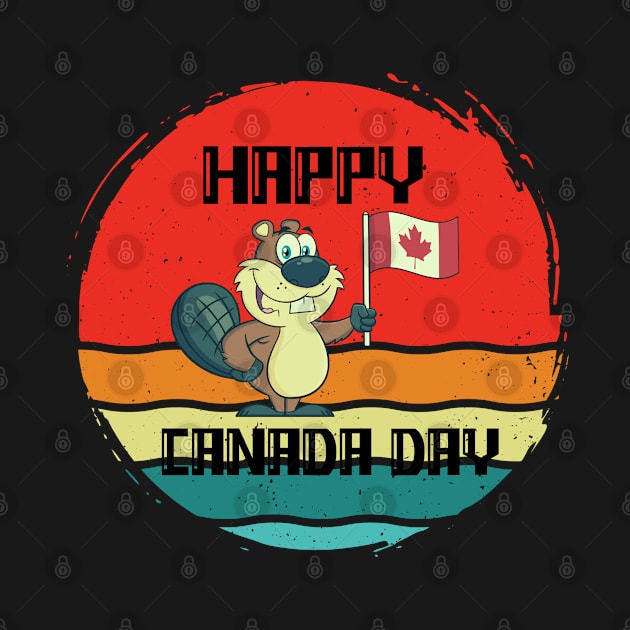 Celebrate Canada Day - Beaver And Flag Graphic For You by Akimatax