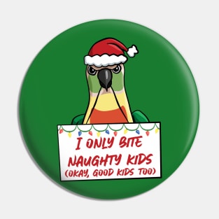 Only Bite Naughty Kids Green Cheeked Pineapple Conure Pin