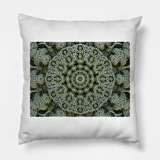 Metallic Mosaic MandelKaleido Pillow