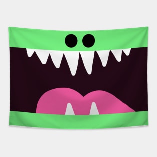 Green Monster Mouth Tapestry