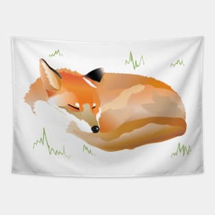 Sleepy Fox Tapestry