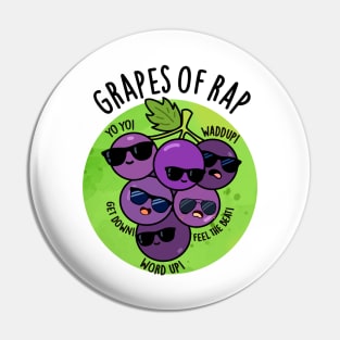 Grapes Of Rap Cute Fruit Pun Pin