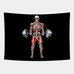 Skeleton Fitness Workout Tapestry