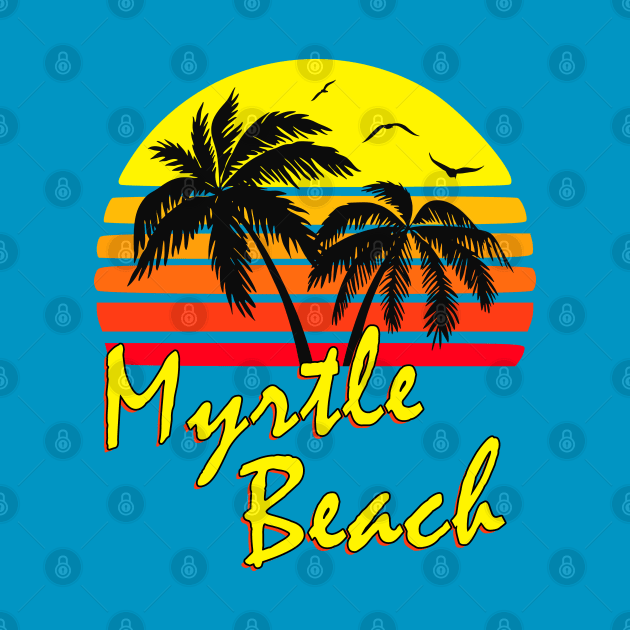 Myrtle Beach Retro Sunset by Nerd_art