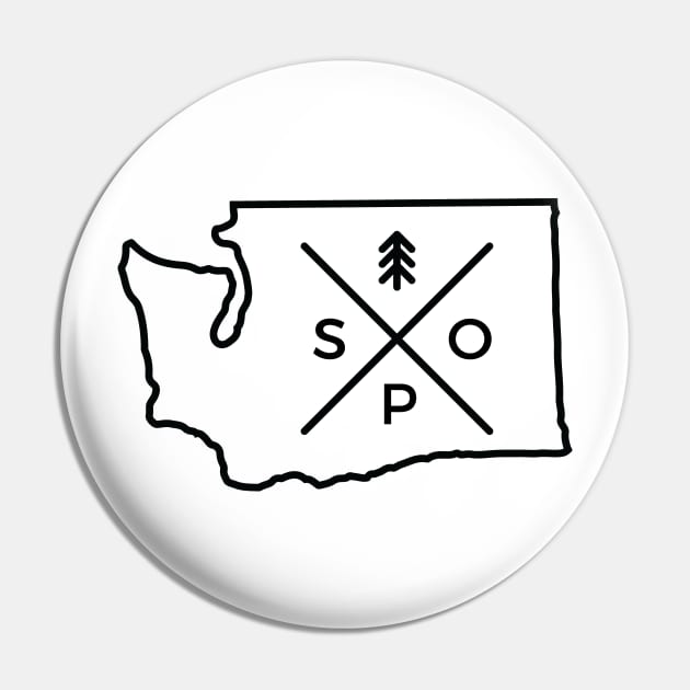 Spo, WA Sticker Pin by SkySlate