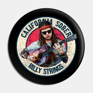 Retro Style Fan Art Design Billy Strings California Sober Pin