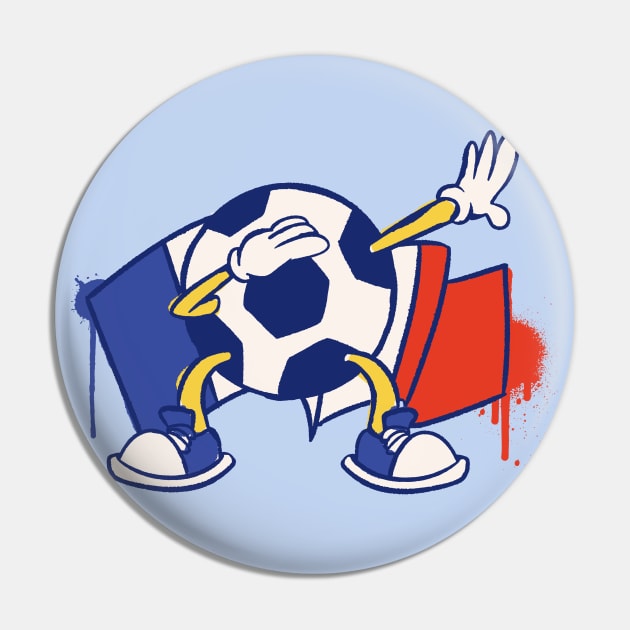 Dabbing Soccer Ball Cartoon France French Flag Football Pin by Now Boarding