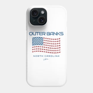 Outer Banks, North Carolina, Sea Turtle Flag Phone Case