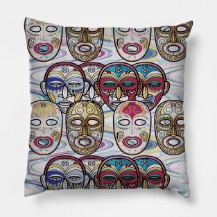 African Masks V3 Pillow