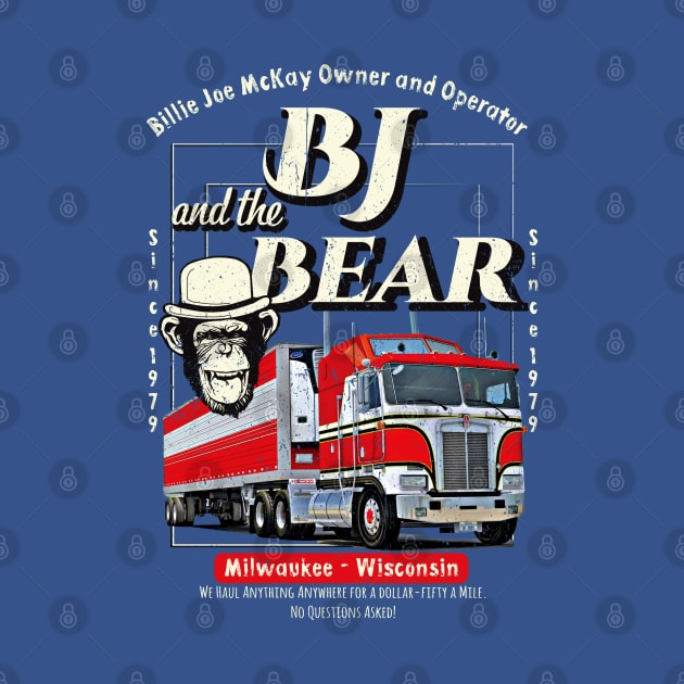 BJ & The Bear Trucking Company by Alema Art