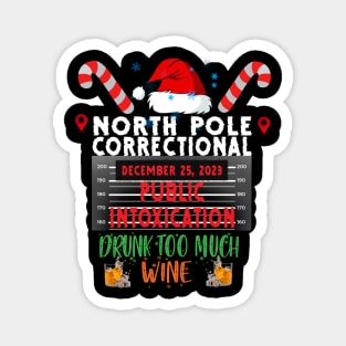 North Pole Correctional Public Intoxication Drank Too Much Wine Magnet