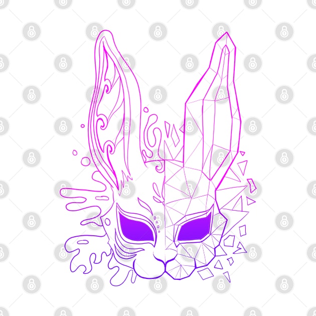 Polygon Bunny Mask by GhostFox_Designs