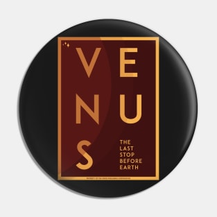 Art Deco Space Travel Poster - Venus Pin